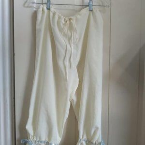 Handmade Bloomers Pantaloons Cottagecore Prairie Steampunk Ivory M